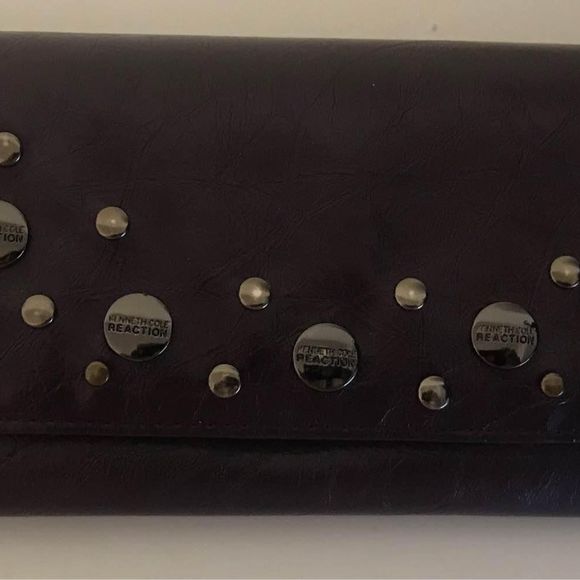 Large Kenneth Cole Reaction purple wallet clutch. - Picture 1 of 6